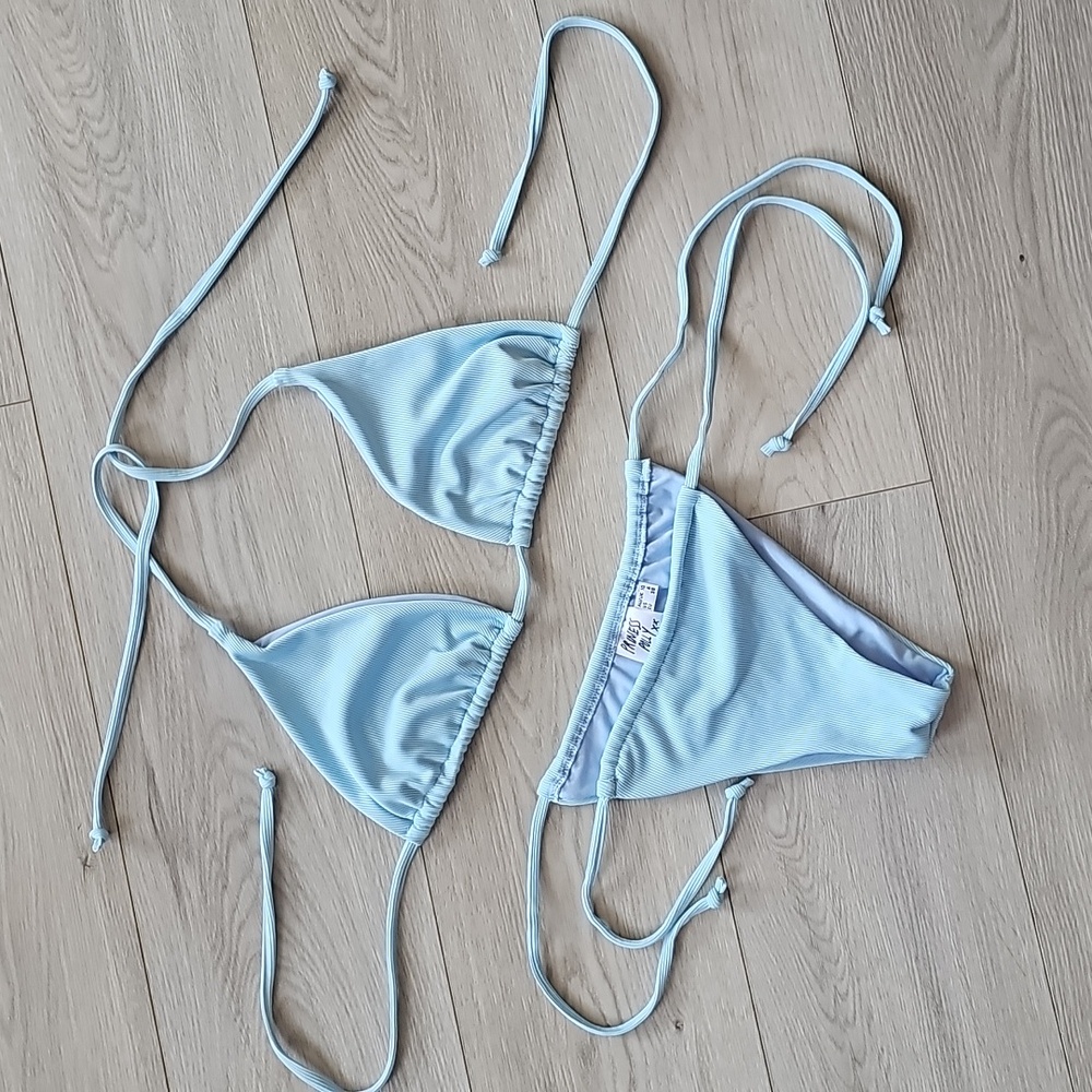 Princess Polly Kaila‎ Bikini Top & Selbie Ruched Bikini Bottom, Size 6 / Medium